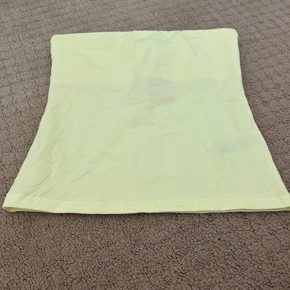 Bright Yellow Built in Bra Tube Top